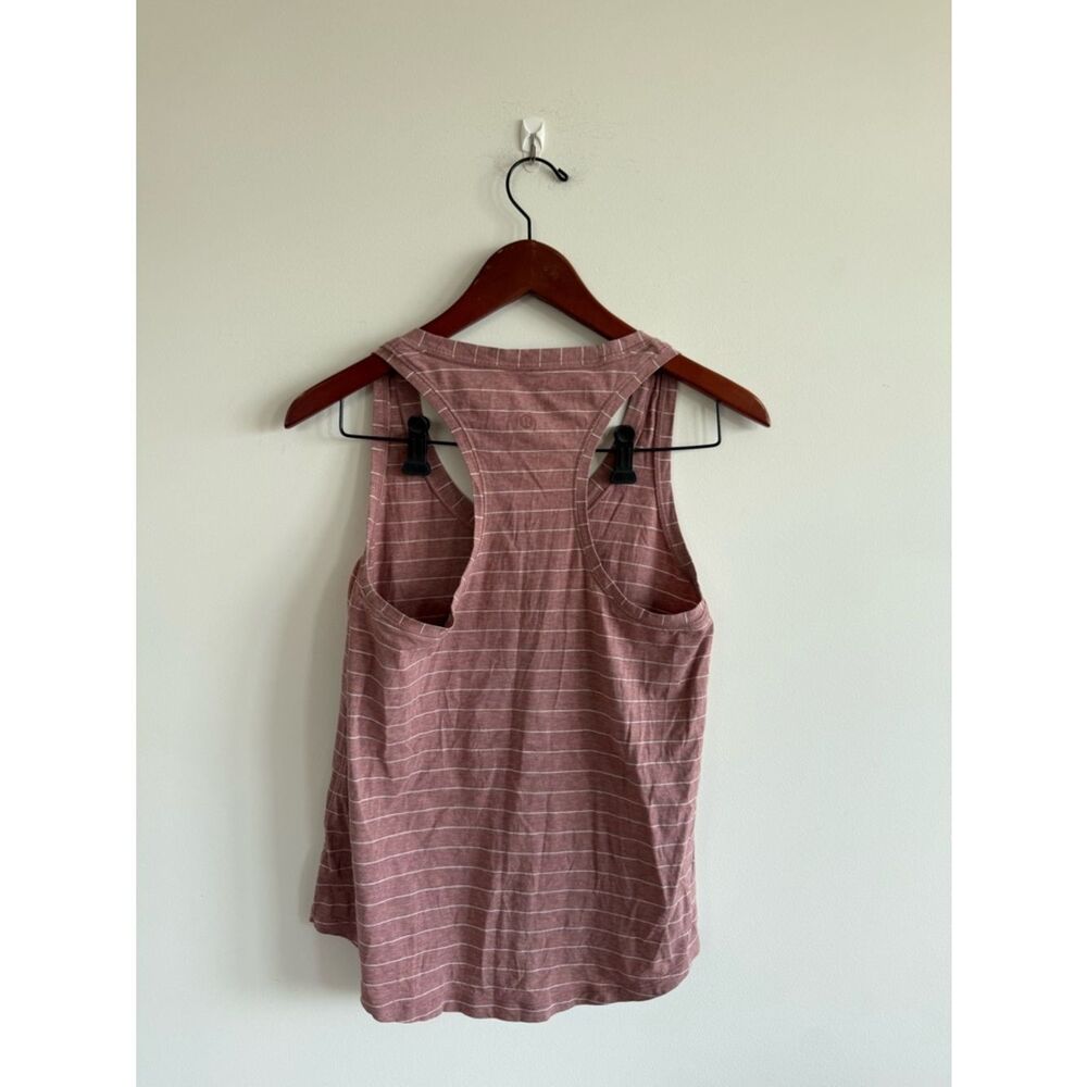 NEW Lululemon athletica Striped Racerback Tank in Rose - Picture 2 of 8